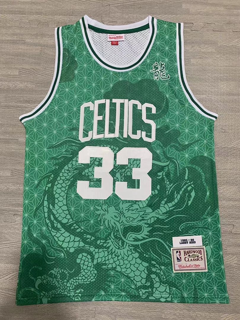 Boston Celtics Ano do Dragão #33 Camisa Verde Mitchell & Ness, foto 2