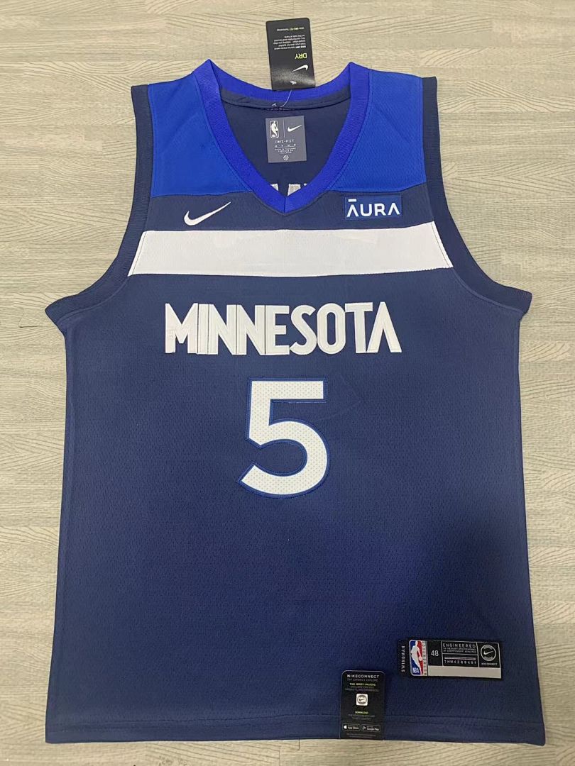 Minnesota Timberwolves #5 Camisa Azul-Marinho, foto 1
