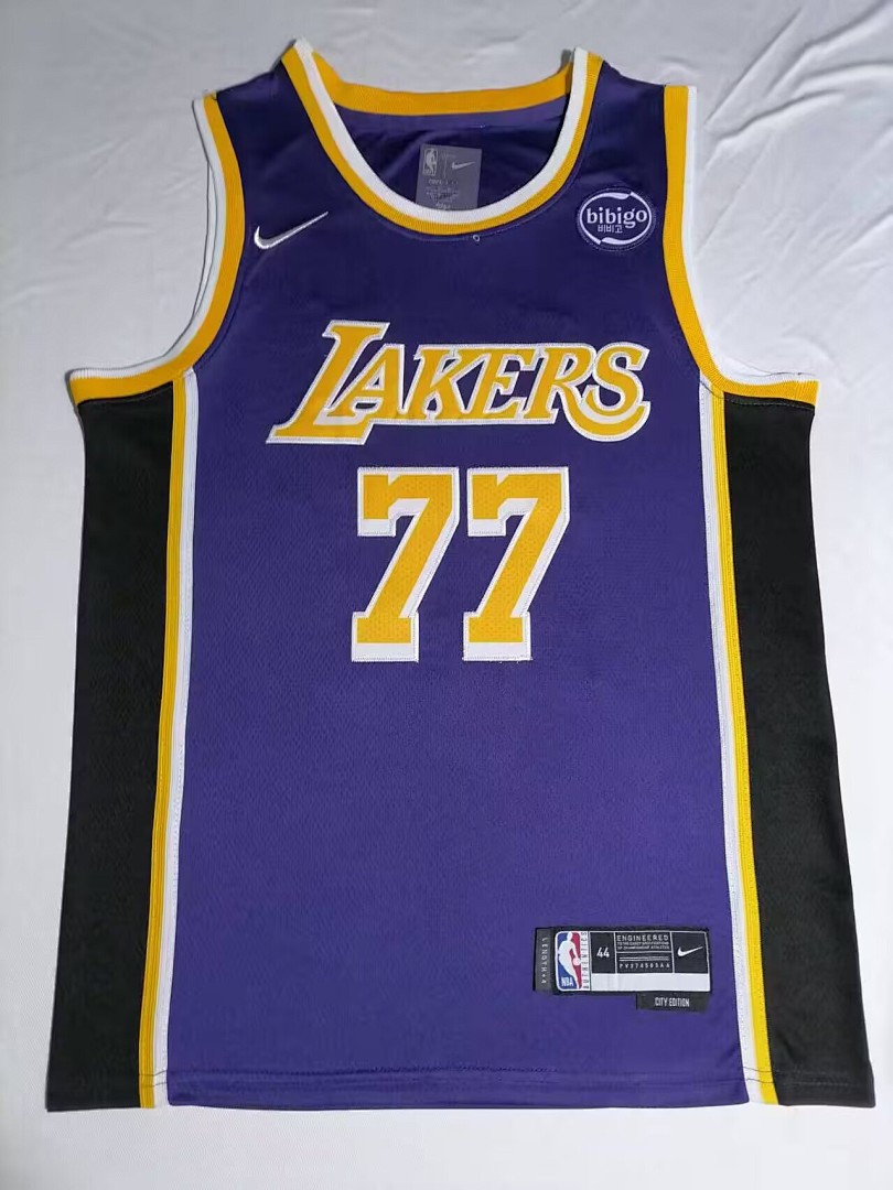 Los Angeles Lakers #77 Camisa Roxa, foto 1