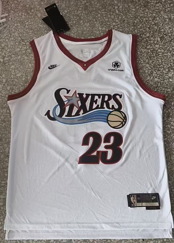 Philadelphia 76ers 22/23 Retrô #23 James Harden Camisa Branca