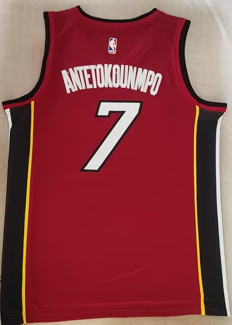 Miami Heat #7 Giannis Camisa Vermelha, foto 2