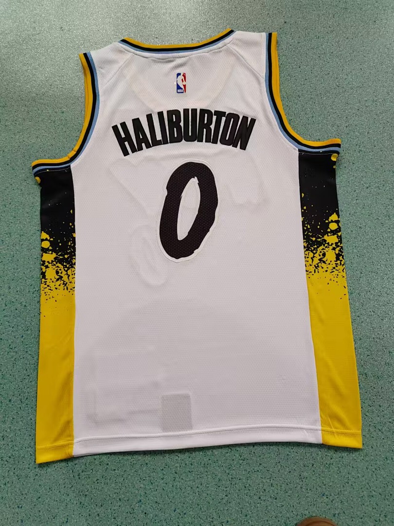 Indiana Pacers Nova Temporada City Edition #0 Tyrese Haliburton Camisa, foto 1