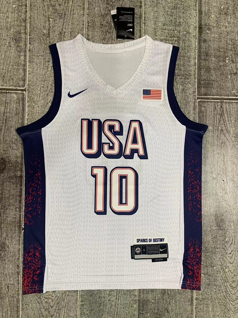 Seleção EUA #10 Camisa Branca Estampada, foto 1