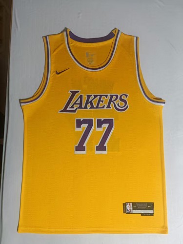 Los Angeles Lakers #77 Camisa Amarela