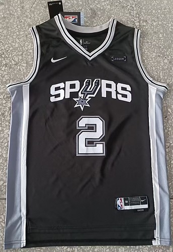 San Antonio Spurs #2 Camisa Preta