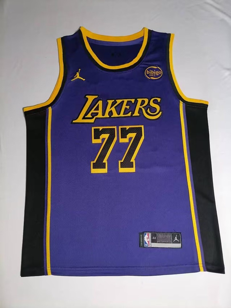 Los Angeles Lakers #77 Camisa Roxa, foto 2