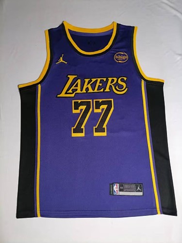 Los Angeles Lakers #77 Camisa Roxa