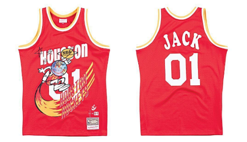 Travis Scott Mitchell Ness Bleacher Report 火箭联名球衣