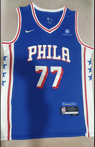 Philadelphia 76ers #77 Camisa Azul