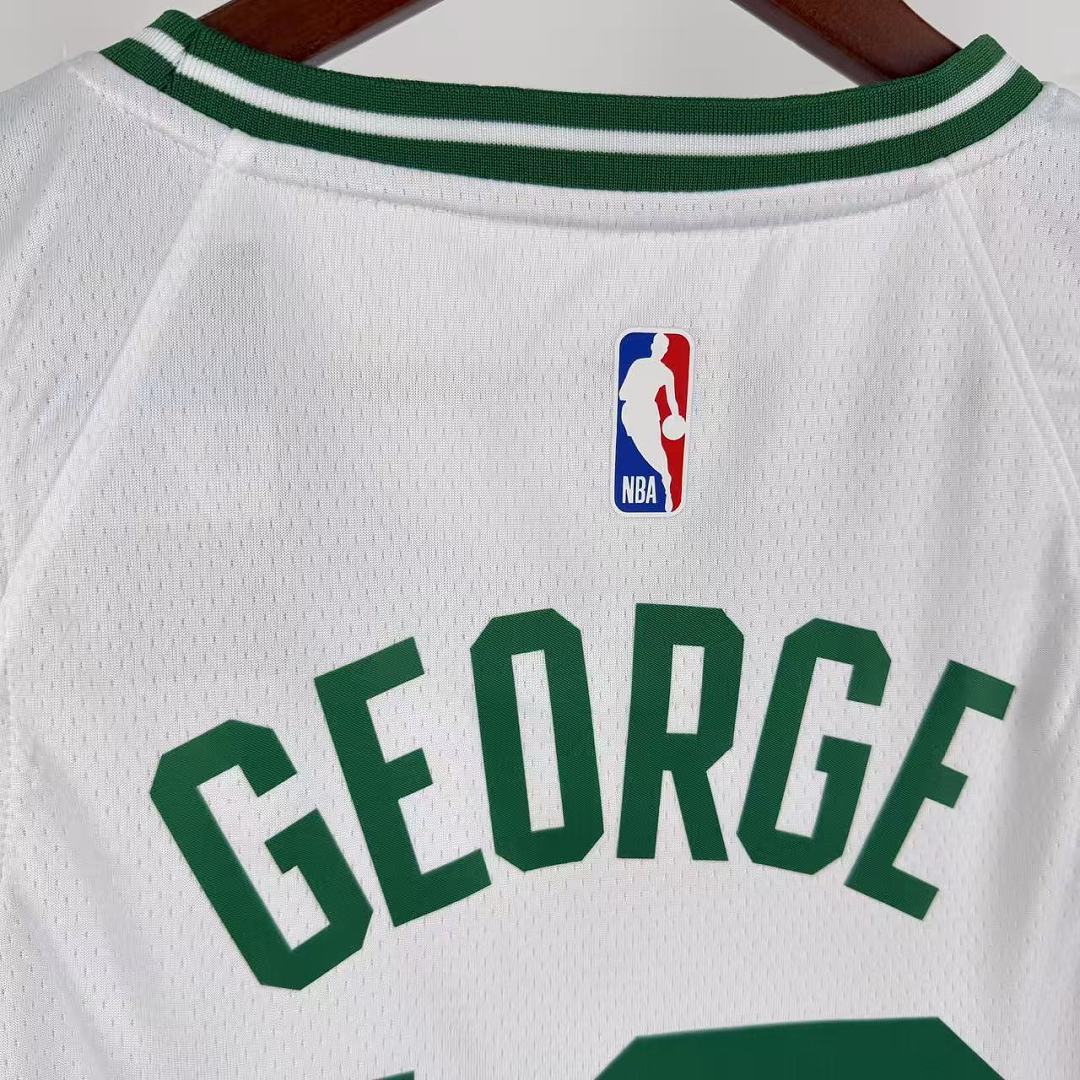 Boston Celtics Casa #13 Paul George Camisa Branca, foto 5