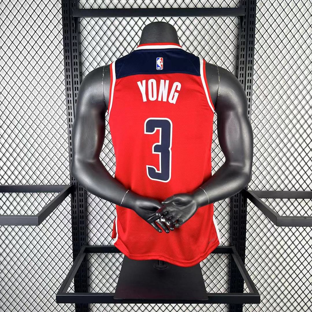 Washington Wizards 22/23 #3 Trae Young Camisa Vermelha, foto 1