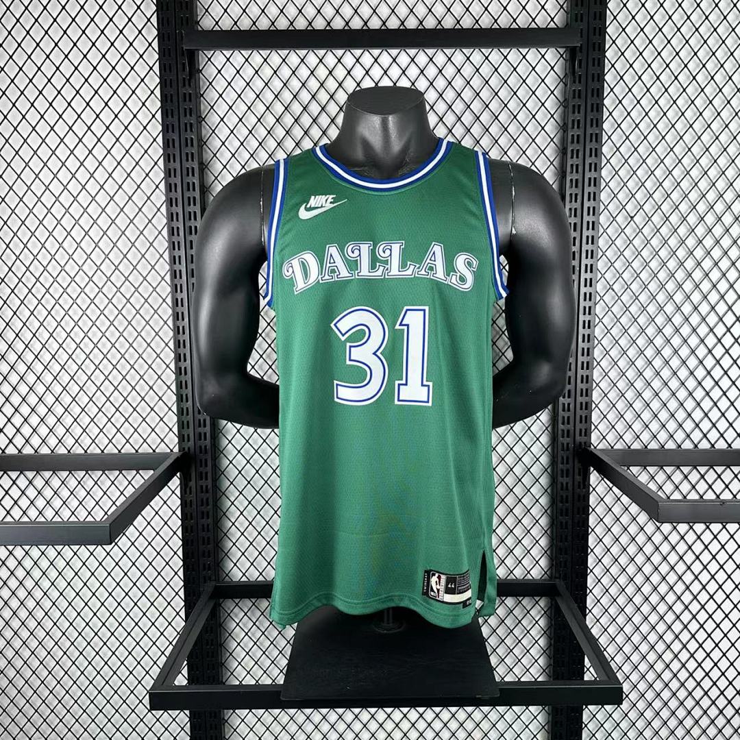Dallas Mavericks 25/26 Retrô #31 Klay Thompson Camisa Verde, foto 8