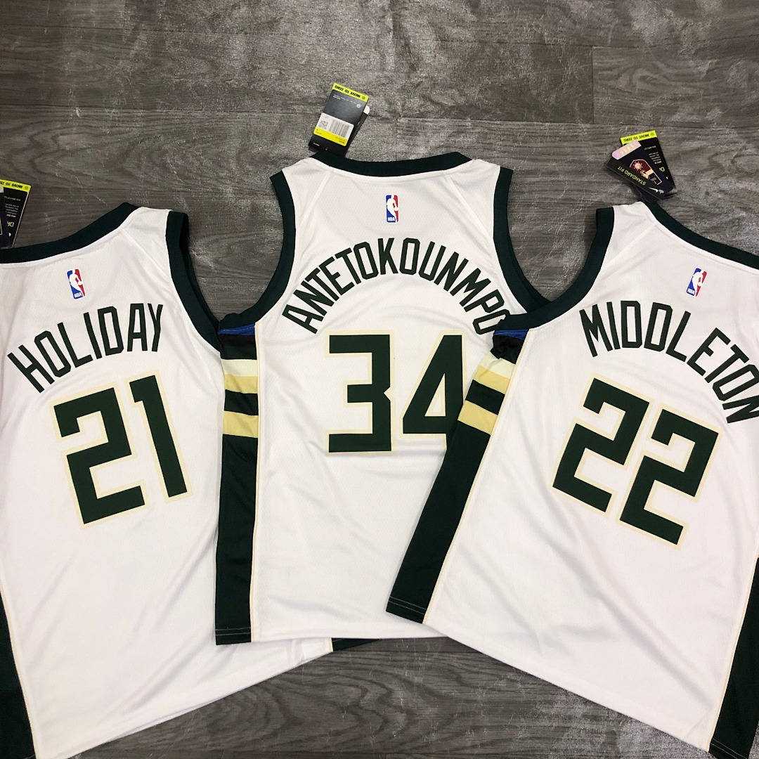 21赛季 雄鹿队 BUCKS 主场 白色 21号 霍勒迪, foto 1