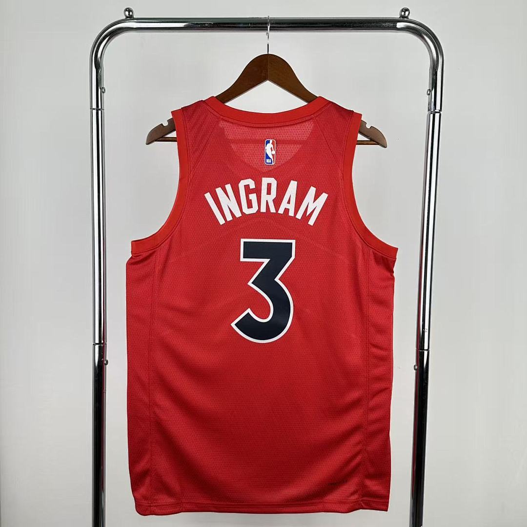 Toronto Raptors 22/23 Visitante #3 Brandon Ingram Camisa Vermelha, foto 2