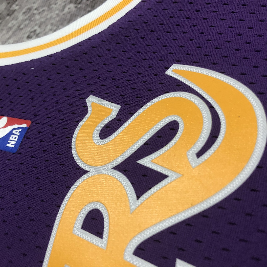 MN热压复古球衣:SW 湖人队84/85赛季圆领 紫色 32号 约翰逊, foto 8