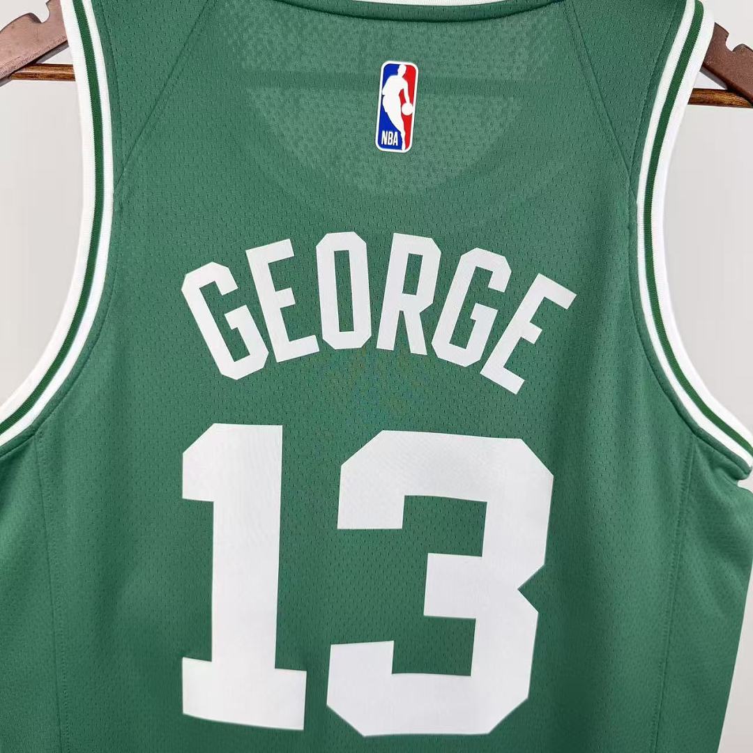Boston Celtics Casa #13 Paul George Camisa Verde, foto 8