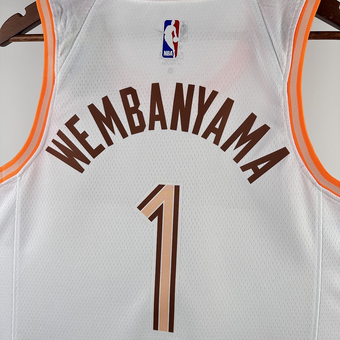24赛季 马刺队 城市版 1号 文班亚马, foto 4