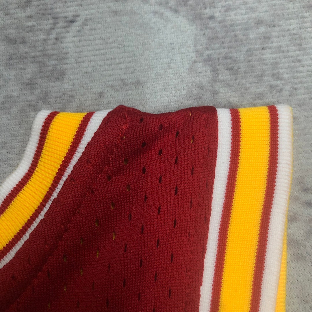 MN热压复古球衣:SW 火箭队 04/05赛季 红色 1号 麦迪, foto 8