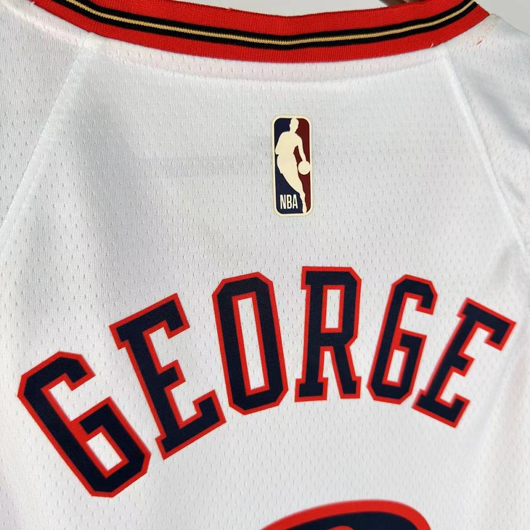 Philadelphia 76ers 25/26 Retrô #8 Paul George Camisa Branca, foto 5