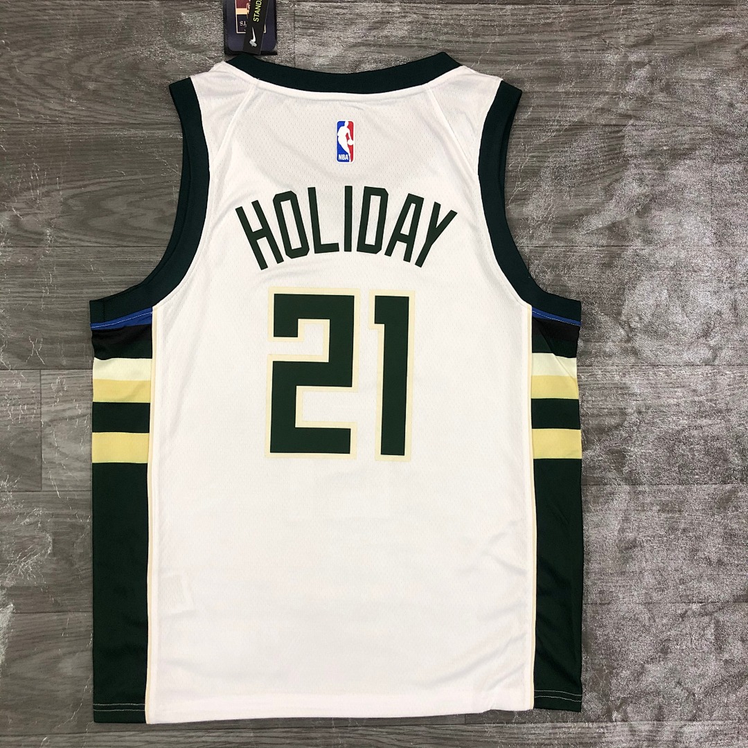 21赛季 雄鹿队 BUCKS 主场 白色 21号 霍勒迪, foto 3