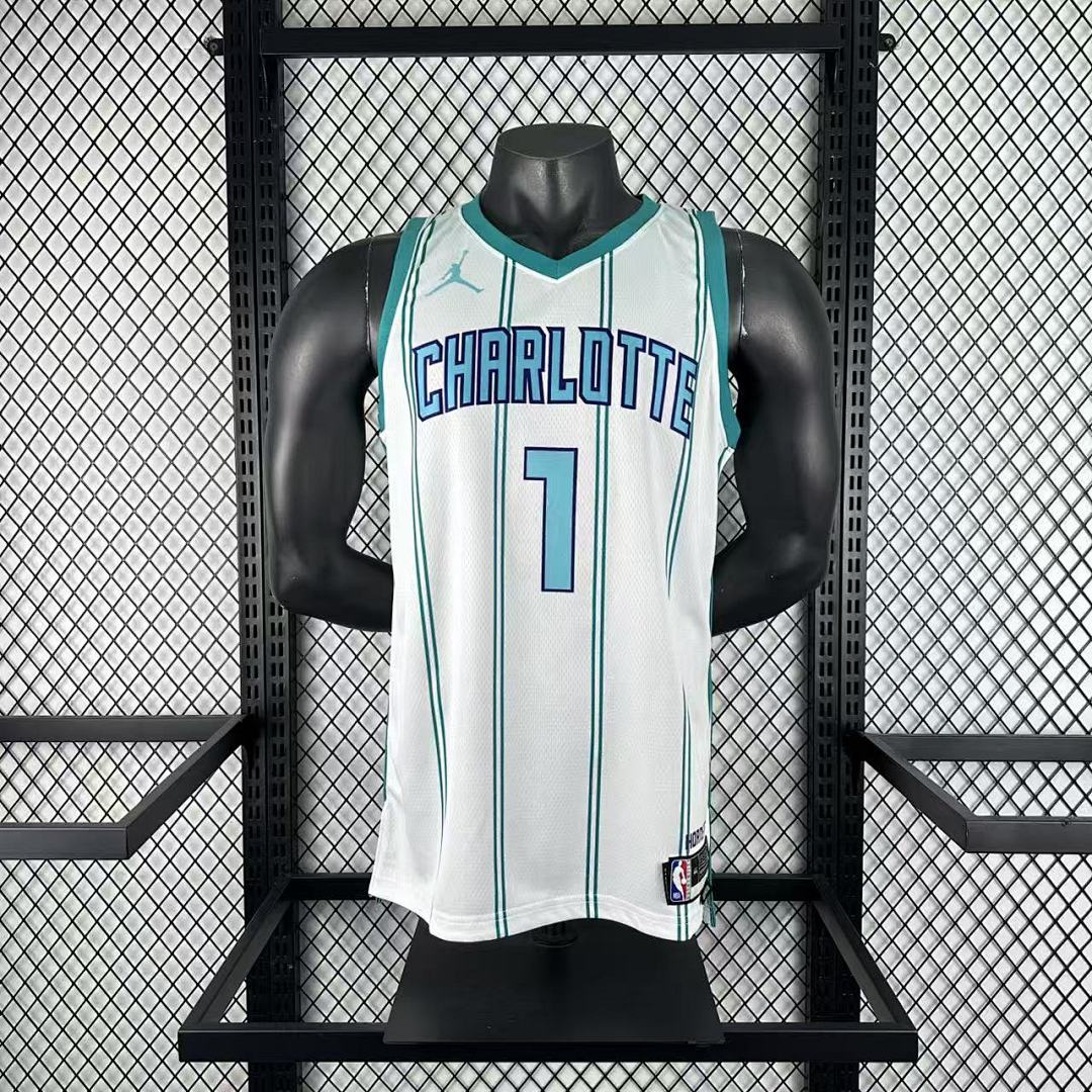 Charlotte Hornets 22/23 Casa #1 LaMelo Ball Camisa Branca, foto 9