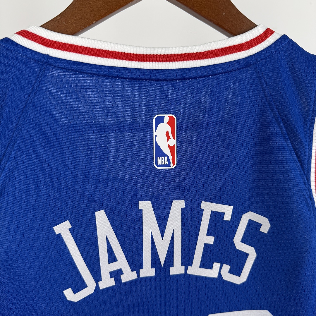 Philadelphia 76ers 22/23 #23 LeBron James Camisa Azul, foto 2