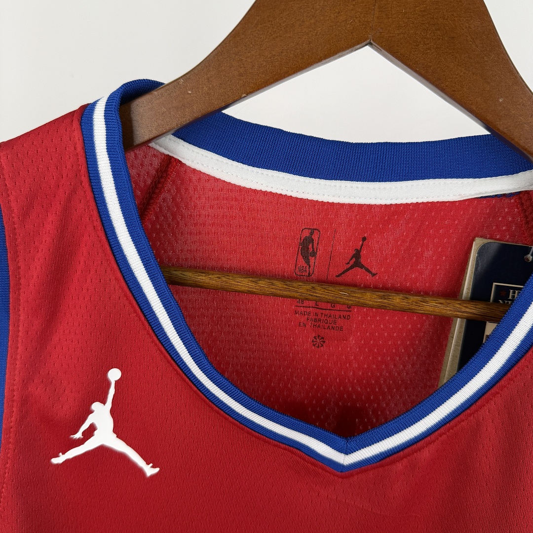 Philadelphia 76ers 22/23 Swingman #23 LeBron James Camisa Vermelha, foto 6