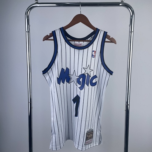 MN热压复古球衣:SW魔术队 94赛季 白色 1号 哈达威