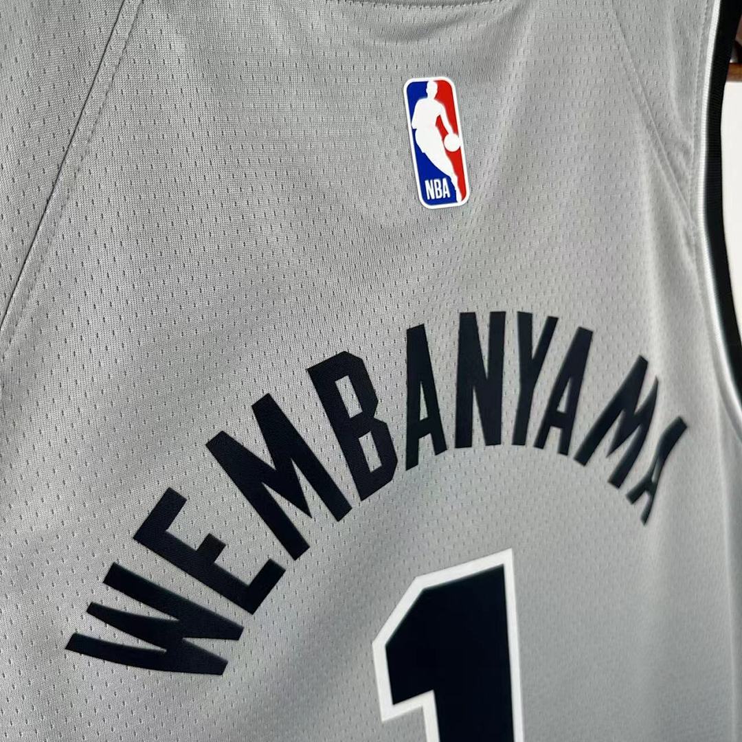 26赛季 马刺队 限定 灰色 1号 文班亚马, foto 7