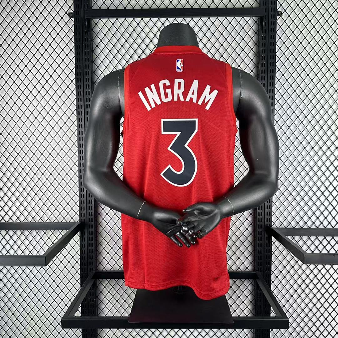 Toronto Raptors 22/23 Visitante #3 Brandon Ingram Camisa Vermelha, foto 10