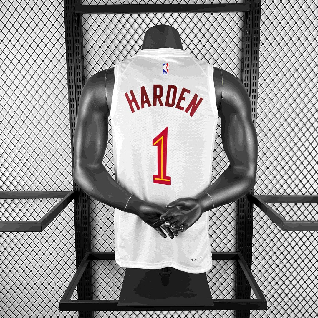 Cleveland Cavaliers 22/23 #1 James Harden Camisa Branca, foto 1
