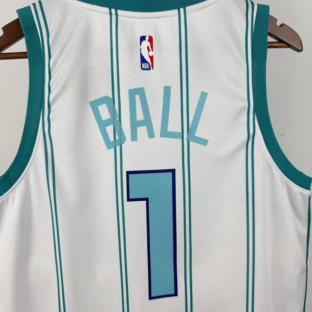 Charlotte Hornets Casa #1 Camisa Branca, foto 6