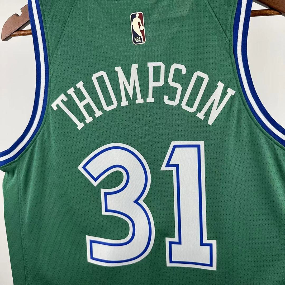 Dallas Mavericks 25/26 Retrô #31 Klay Thompson Camisa Verde, foto 7