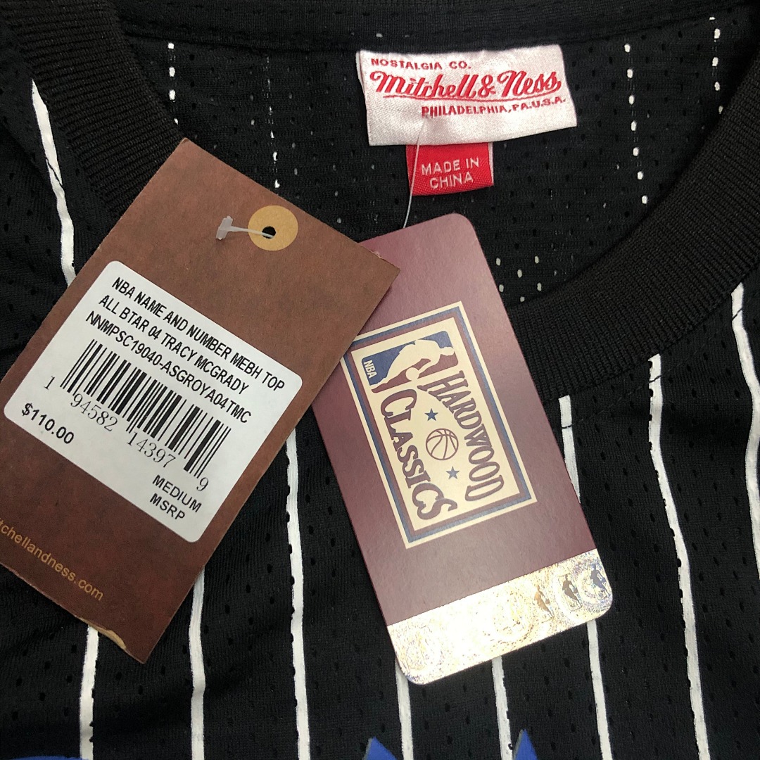 Mitchellness 魔术队 黑色 1号 麦迪 复古网眼短袖, foto 9