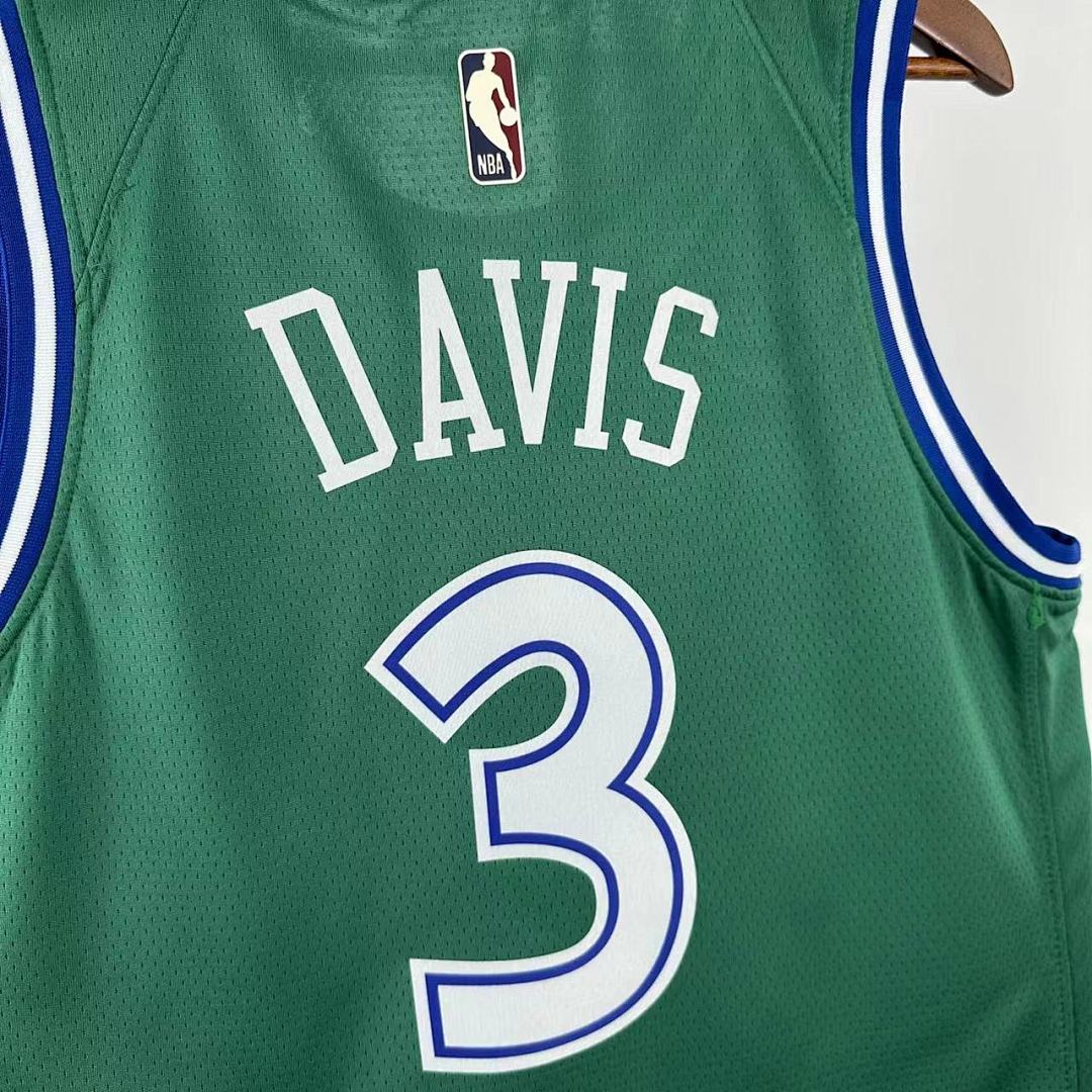 Dallas Mavericks 25/26 Retrô #3 Anthony Davis Camisa Verde, foto 6