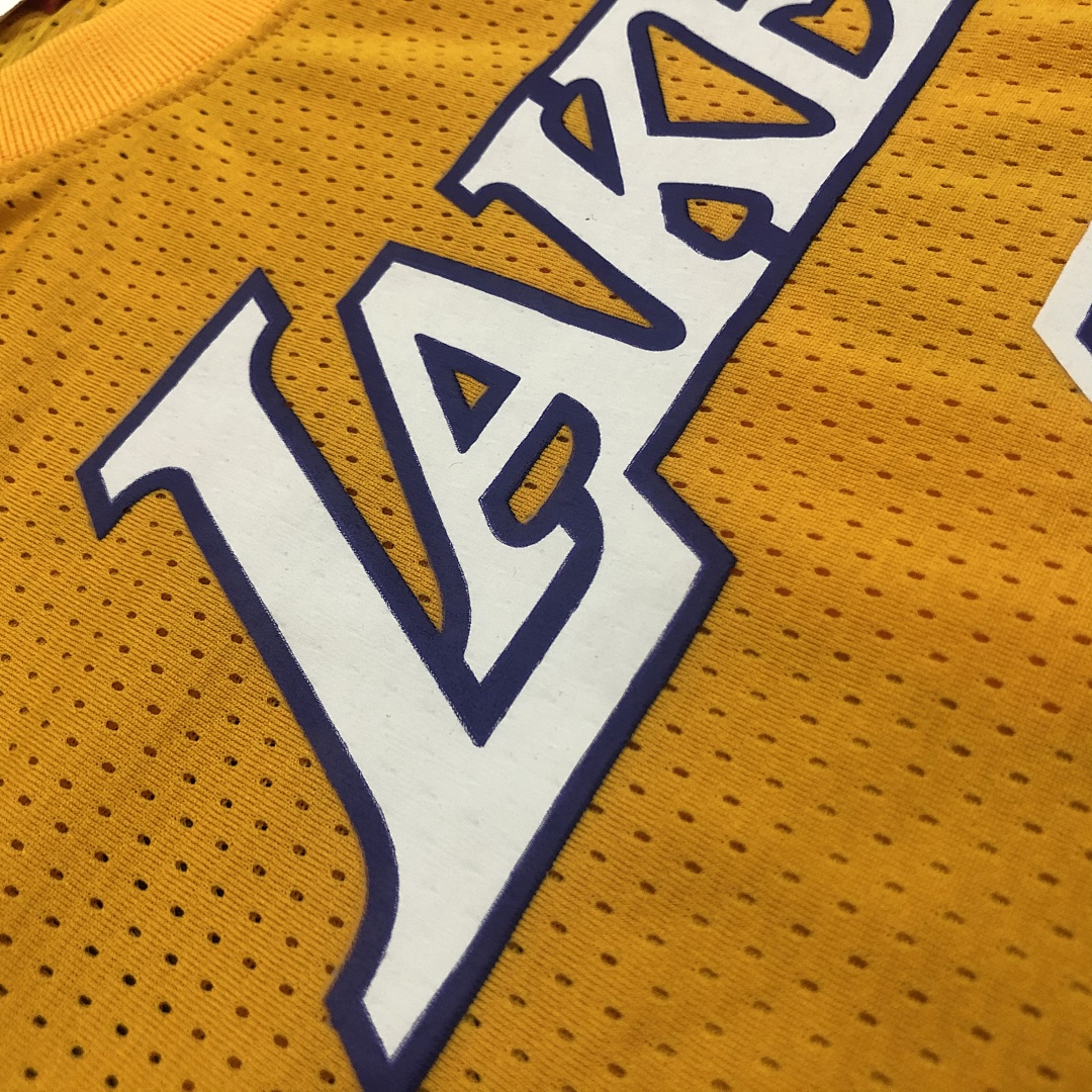 Mitchellness 湖人队 黄色 8号 科比 复古网眼短袖, foto 12