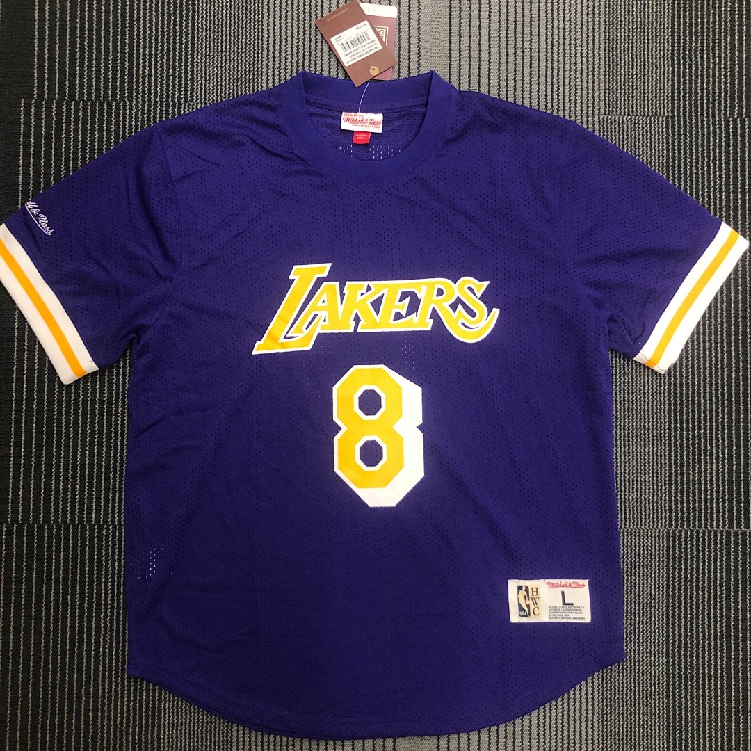 Mitchellness 湖人队 紫色 8号 科比 复古网眼短袖, foto 16