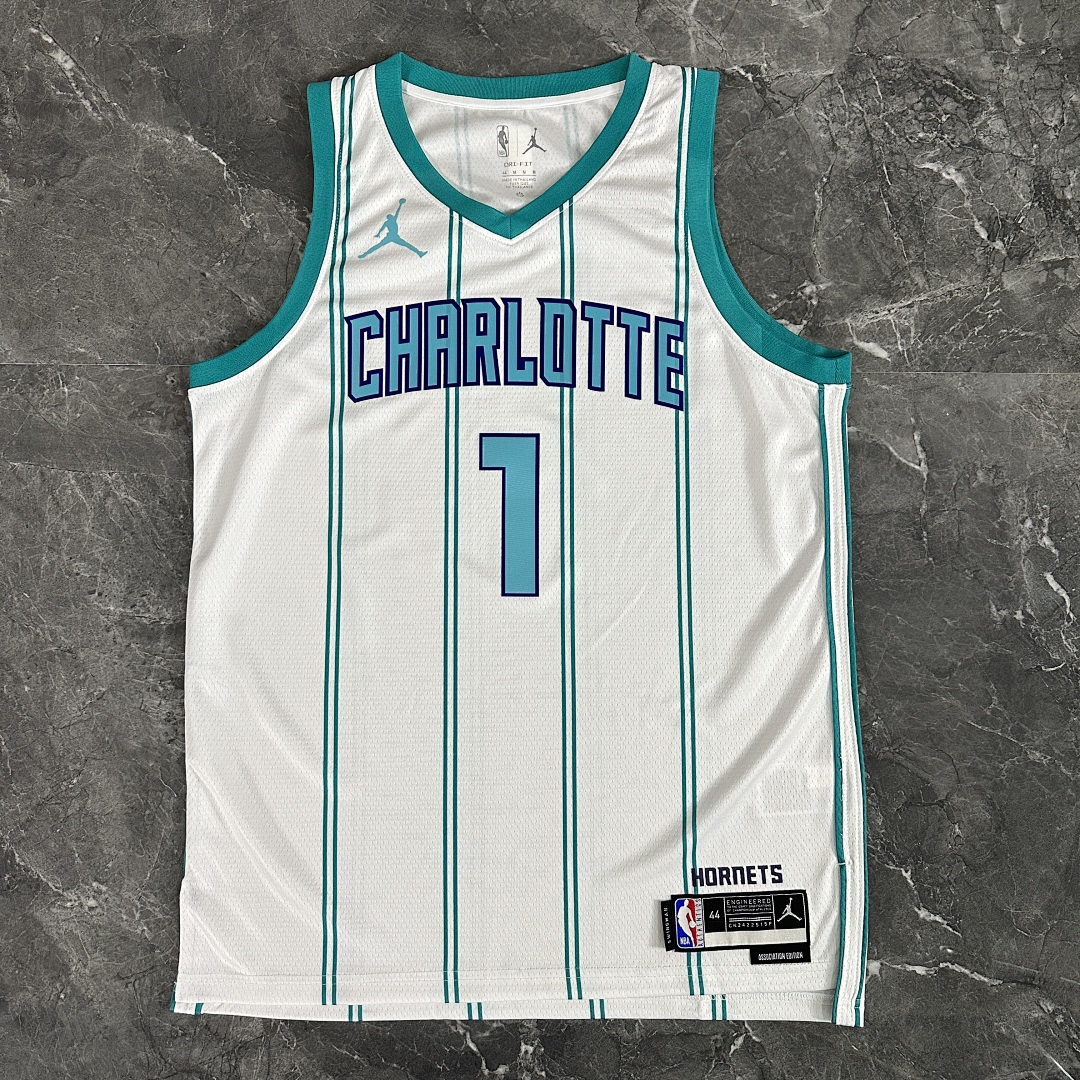 Charlotte Hornets 22/23 Casa #1 LaMelo Ball Camisa Branca, foto 11