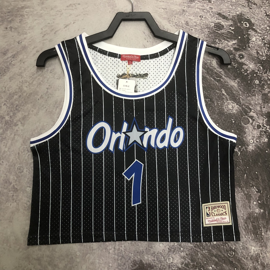 MN女款露脐复古球衣:魔术队 黑色 1号 哈达威, foto 24