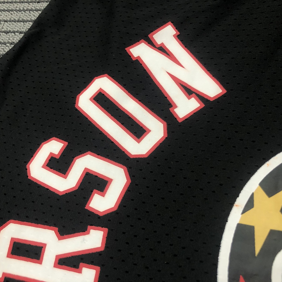 Mitchellness 76人队 黑色 3号 艾佛森 复古网眼短袖, foto 4