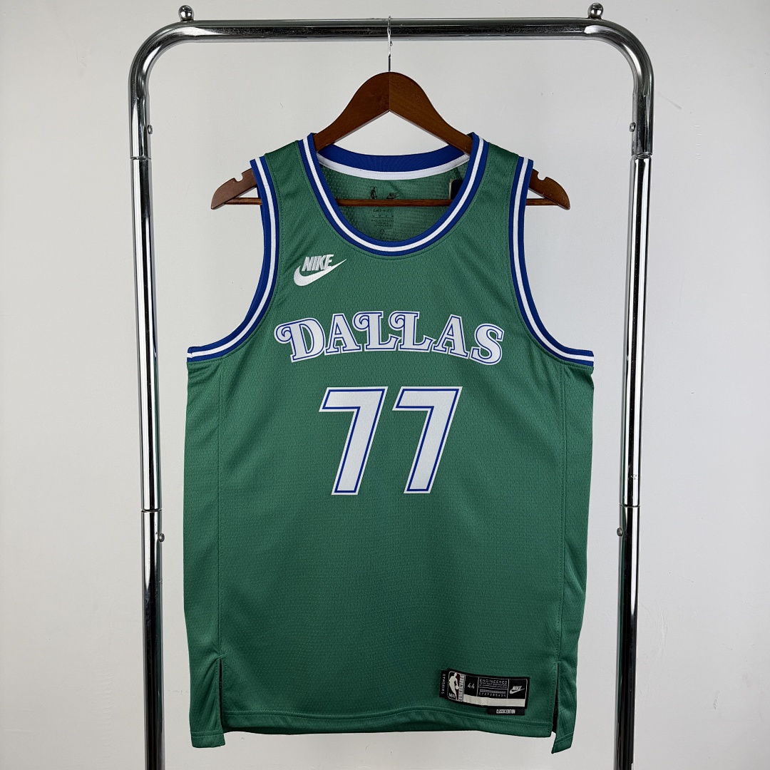 Dallas Mavericks 25/26 Retrô #77 Luka Doncic Camisa Verde, foto 11