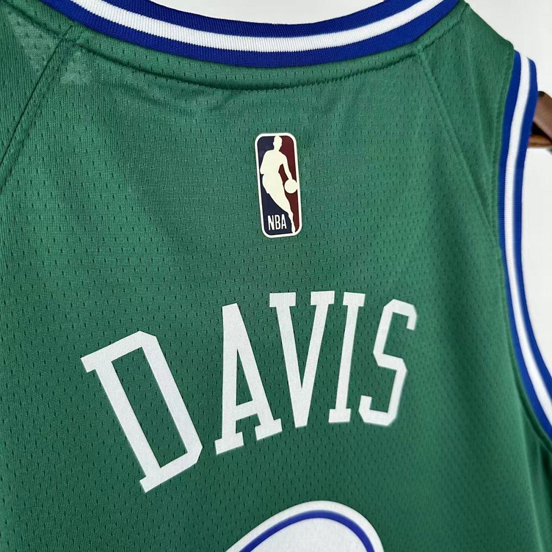 Dallas Mavericks 25/26 Retrô #3 Anthony Davis Camisa Verde, foto 5