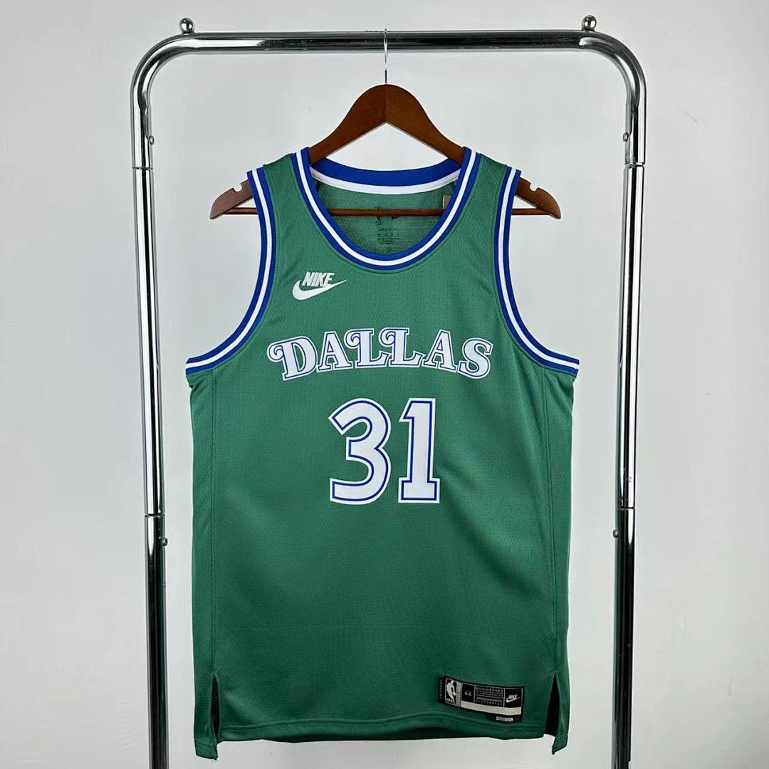 Dallas Mavericks 25/26 Retrô #31 Klay Thompson Camisa Verde, foto 1