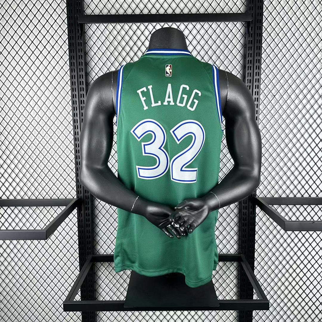 Dallas Mavericks 25/26 Retrô #32 Cooper Flagg Camisa Verde, foto 9