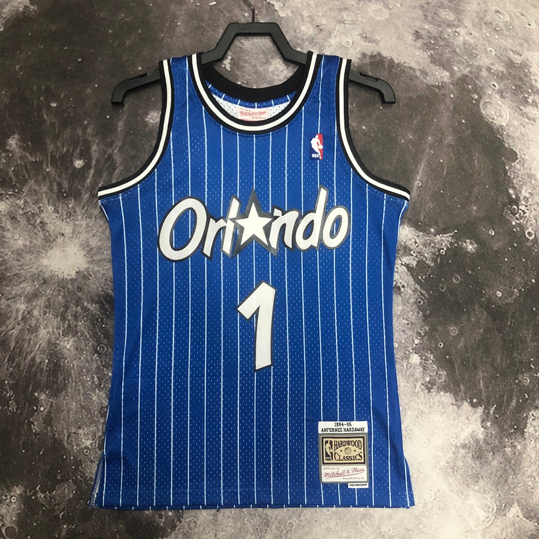 MN热压复古球衣:SW魔术队 95赛季 蓝色 1号 哈达威, foto 21