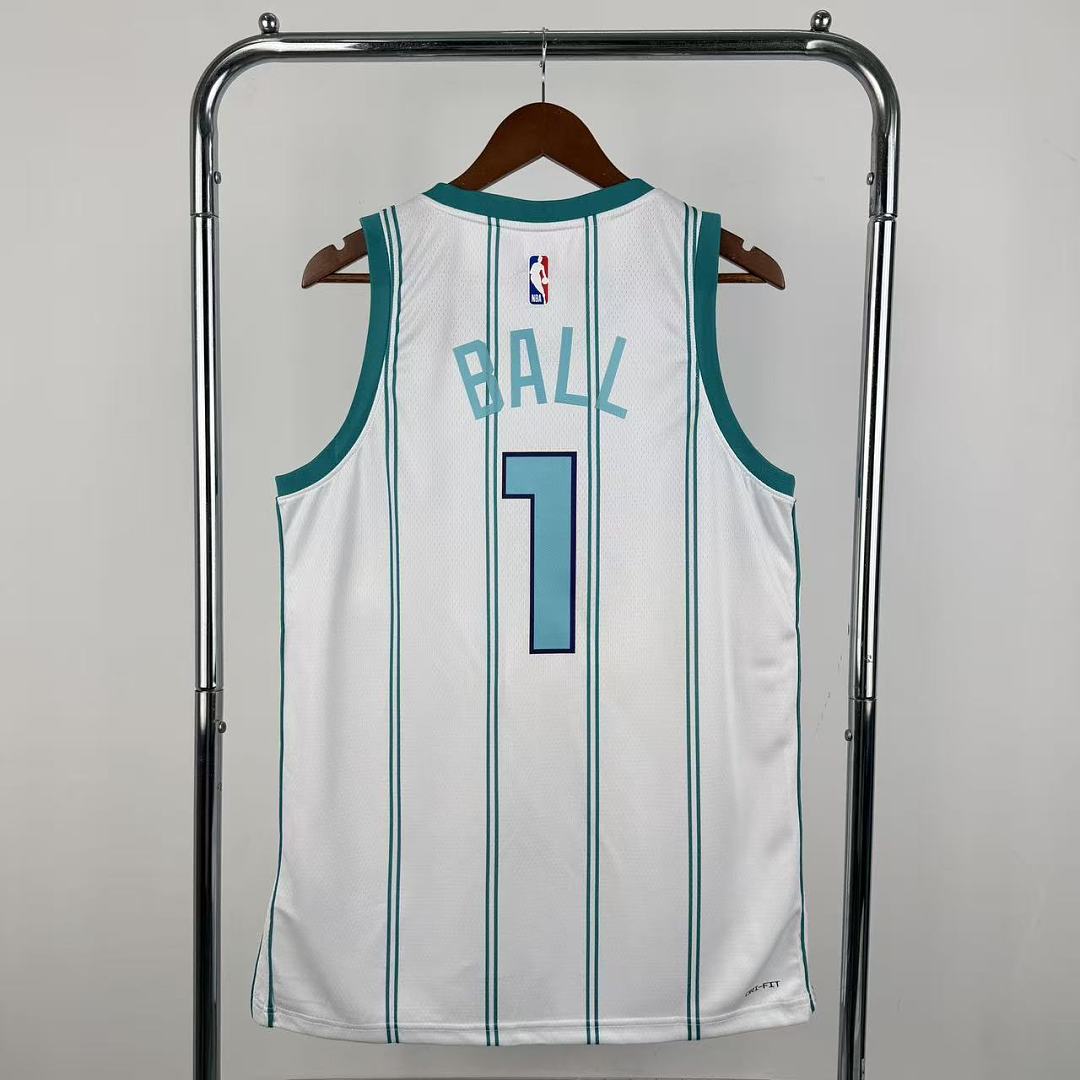Charlotte Hornets Casa #1 Camisa Branca, foto 7