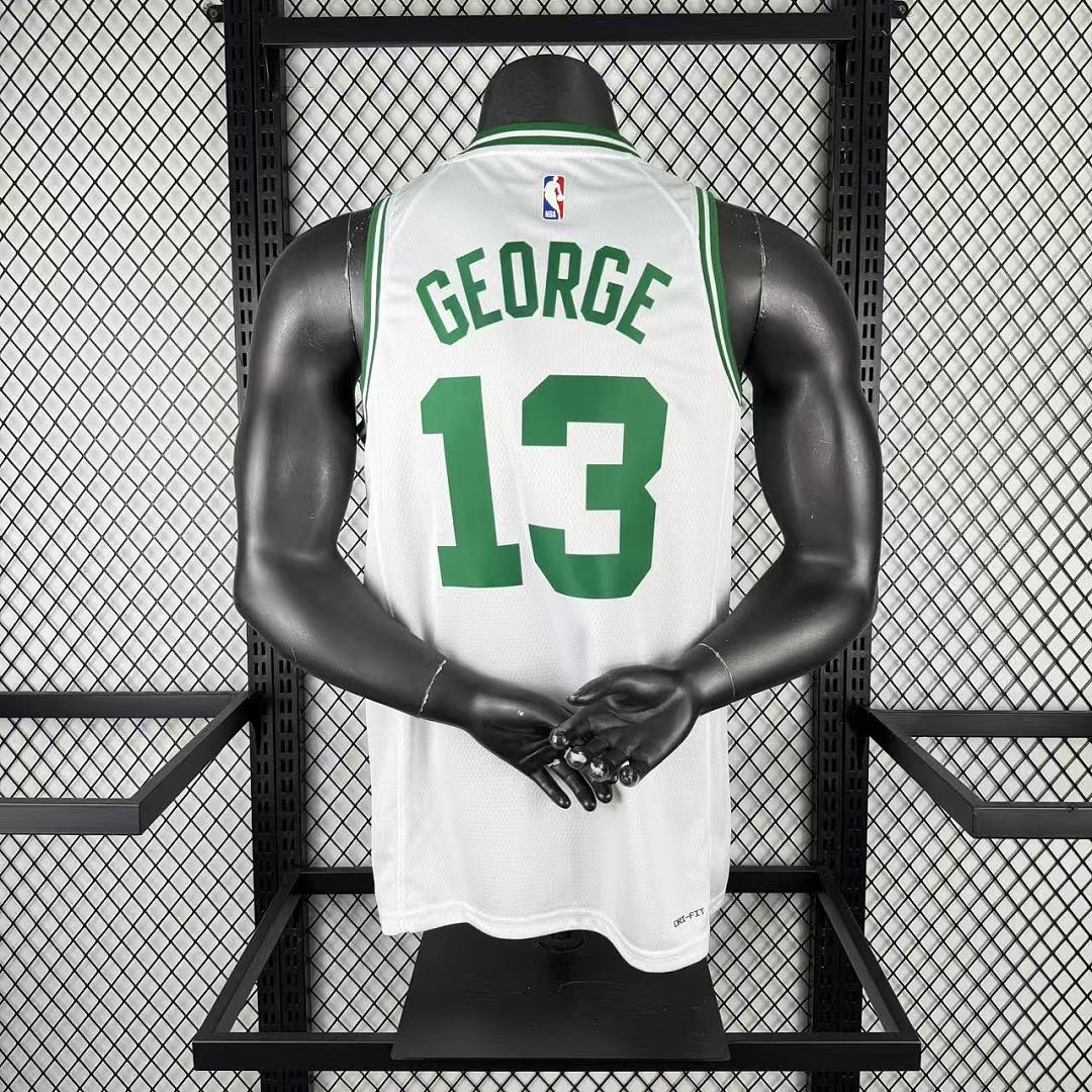 Boston Celtics Casa #13 Paul George Camisa Branca, foto 2