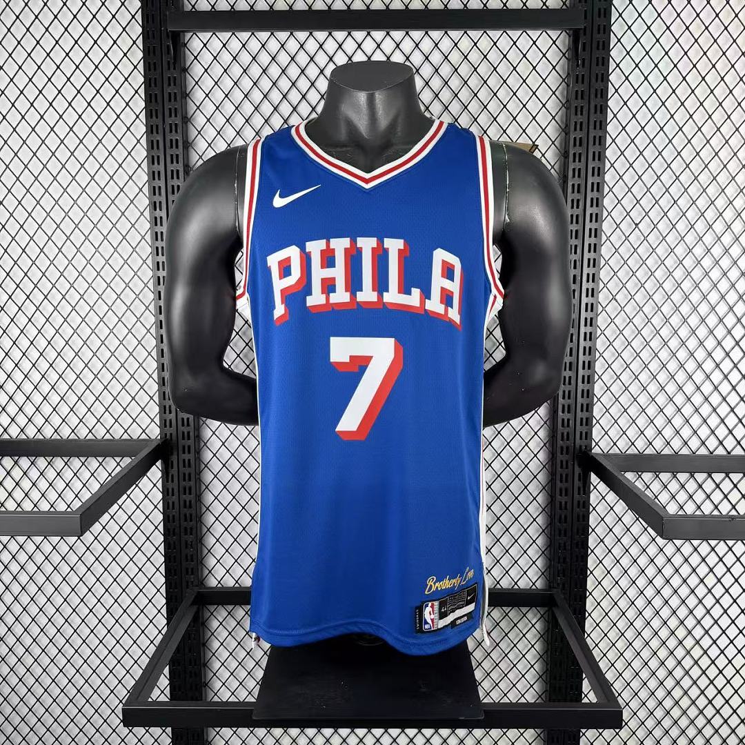 Philadelphia 76ers Visitante #7 Jaylen Brown Camisa Azul, foto 1