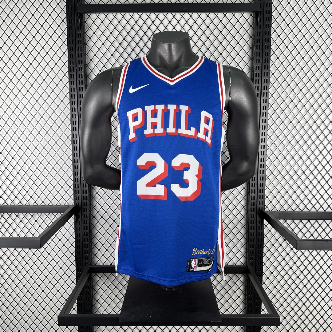Philadelphia 76ers 22/23 #23 LeBron James Camisa Azul, foto 10