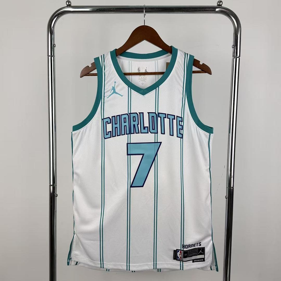 Charlotte Hornets Casa #7 Camisa Branca, foto 9